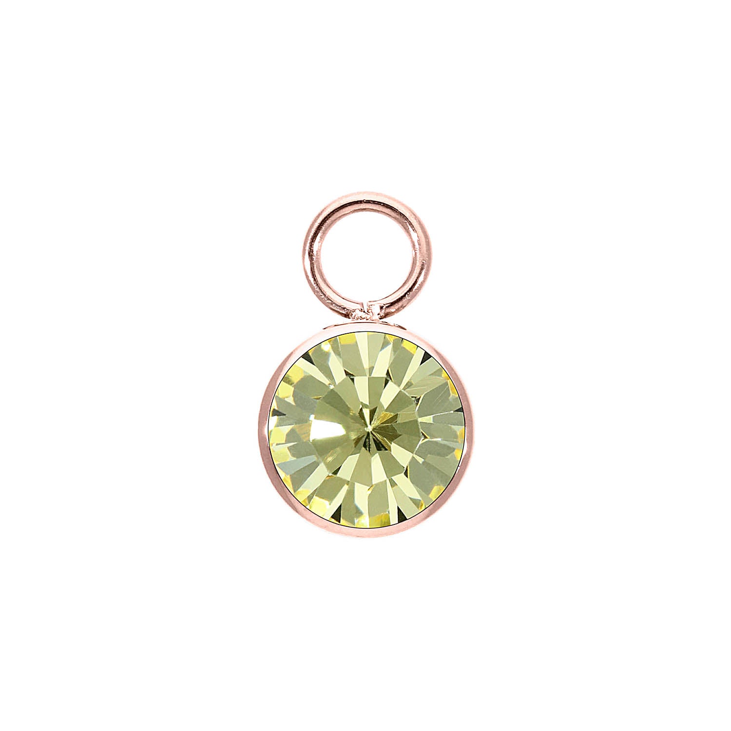 Bottone Charm 0.4" - Rose Gold Jonquil