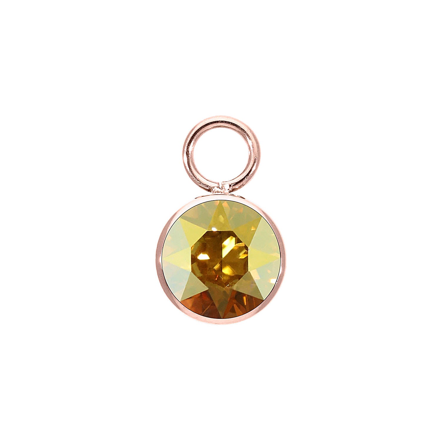 Bottone Charm 0.4" - Rose Gold metallic sunshine