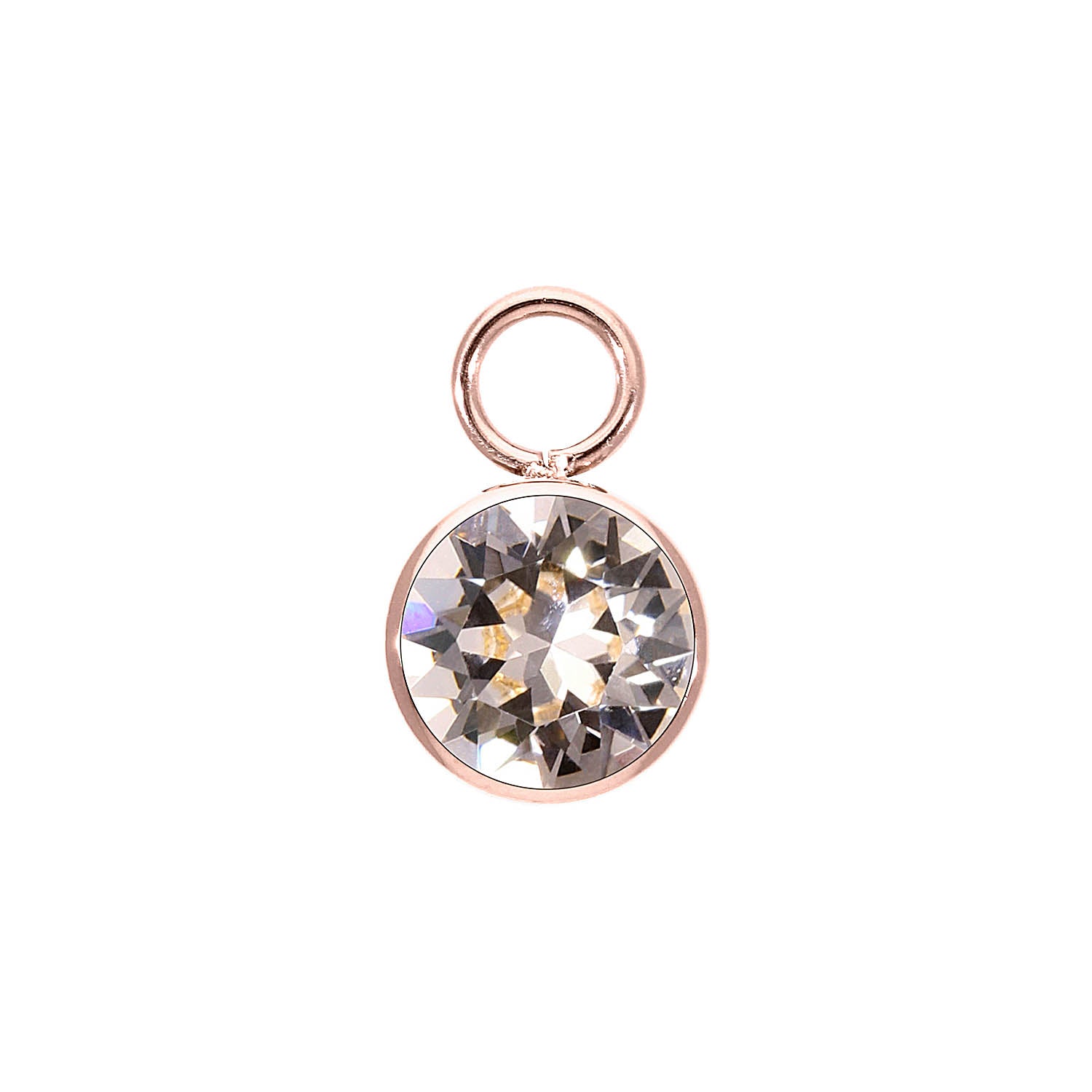 Bottone Charm 0.4" - Rose Gold silk