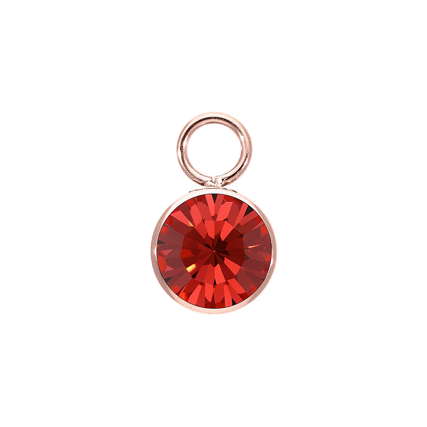 Bottone Charm 0.4" - Rose Gold padparadscha