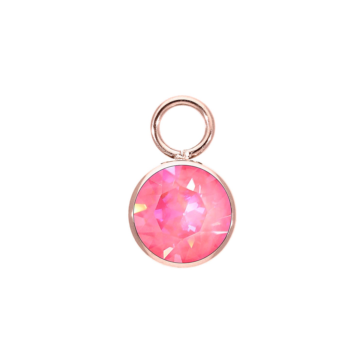 Bottone Charm 0.4" - Rose Gold lotus pink delite
