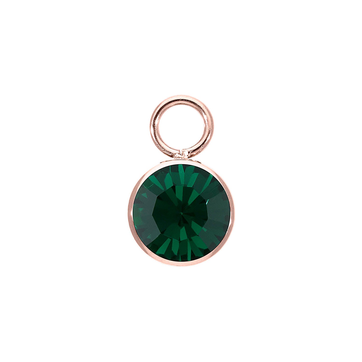 Bottone Charm 0.4" - Rose Gold emerald