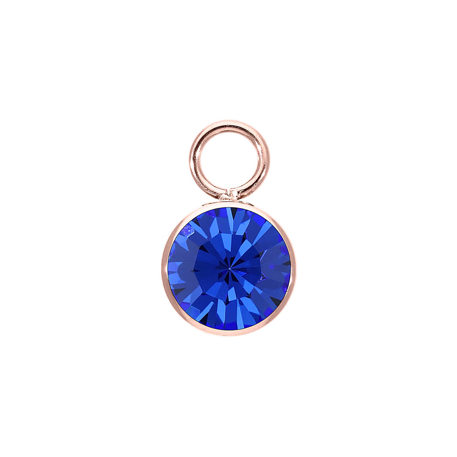 Bottone Charm 0.4" - Rose Gold sapphire