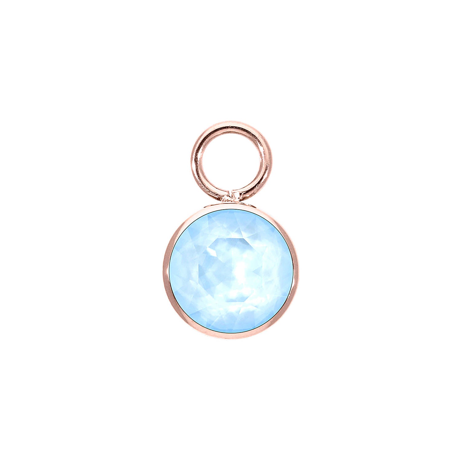 Bottone Charm 0.4" - Rose Gold crystal sky ignite