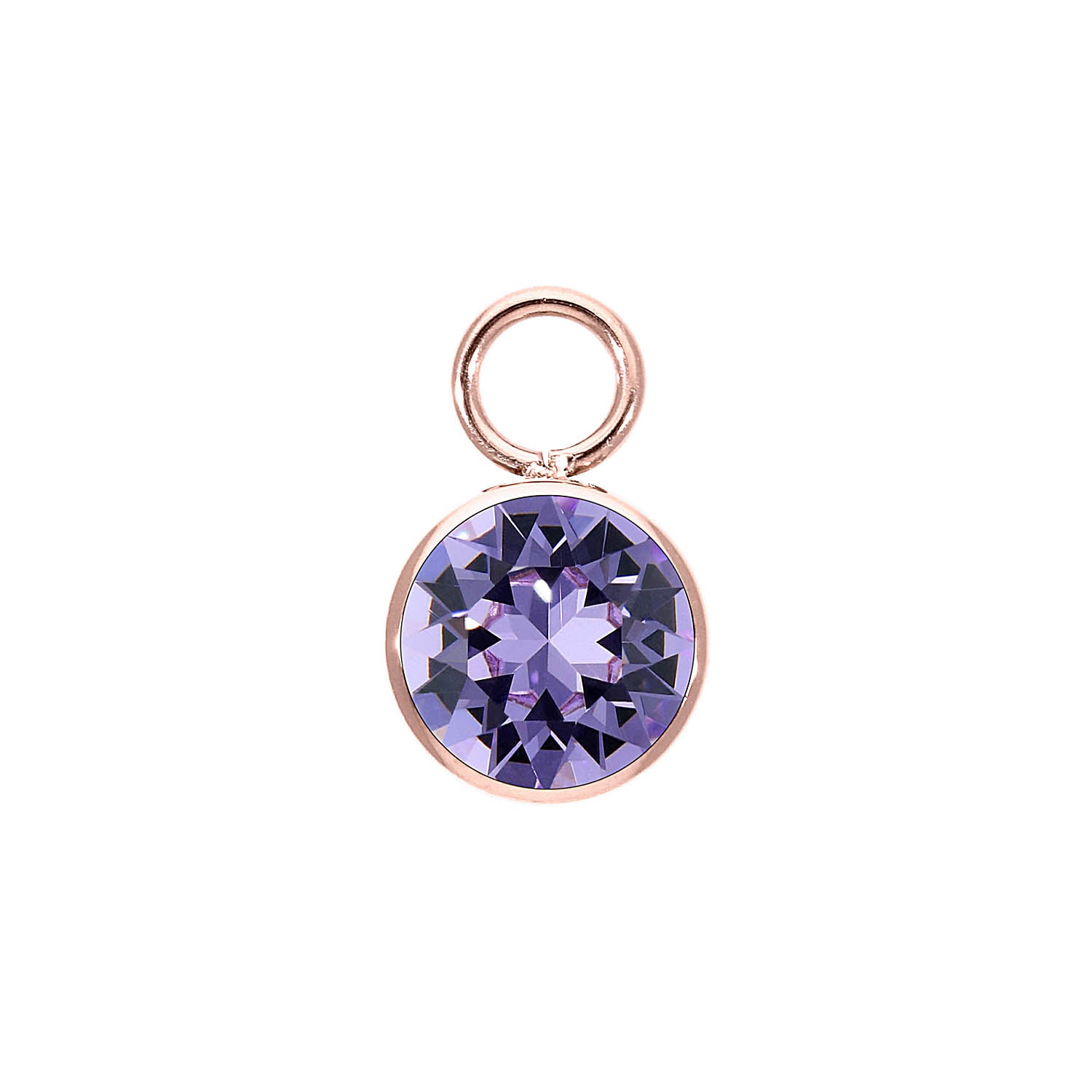 Bottone Charm 0.4" - Rose Gold Violet