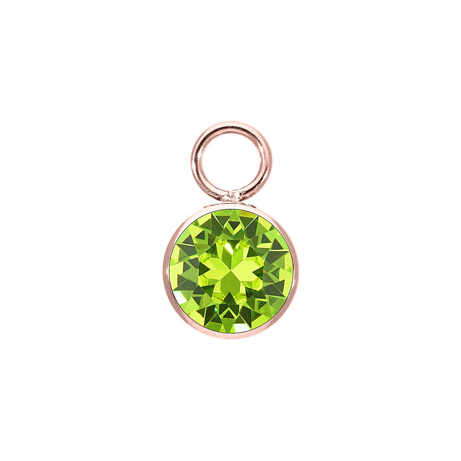 Bottone Charm 0.4" - Rose Gold Citrus Green