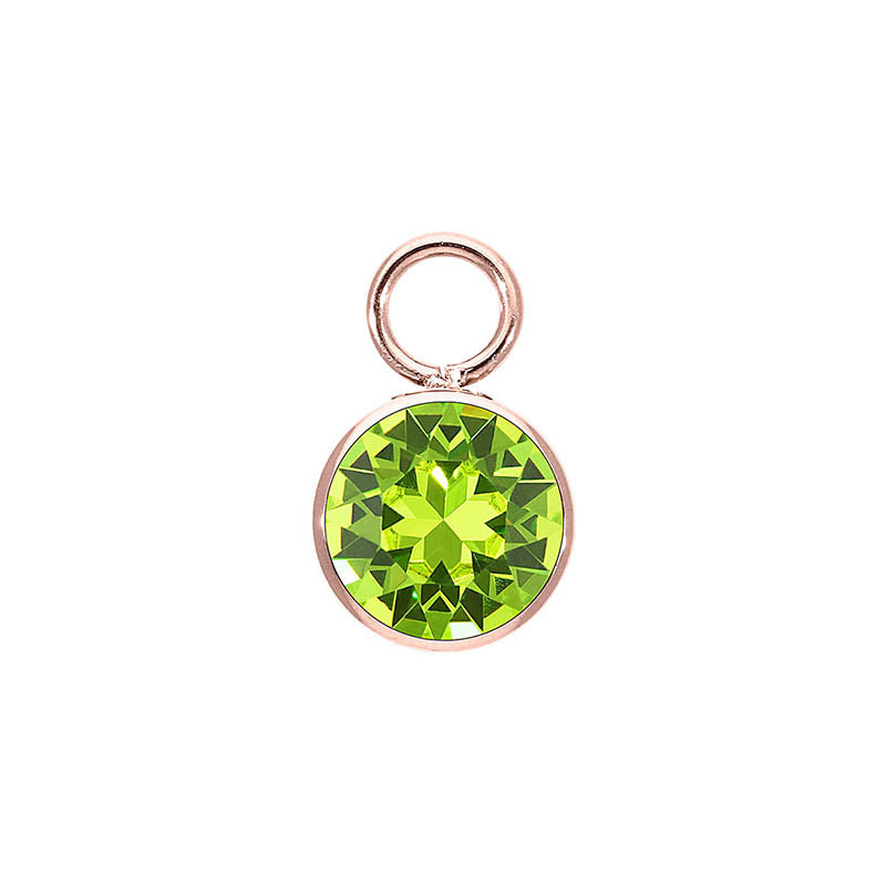 Bottone Charm 0.4" - Rose Gold Citrus Green