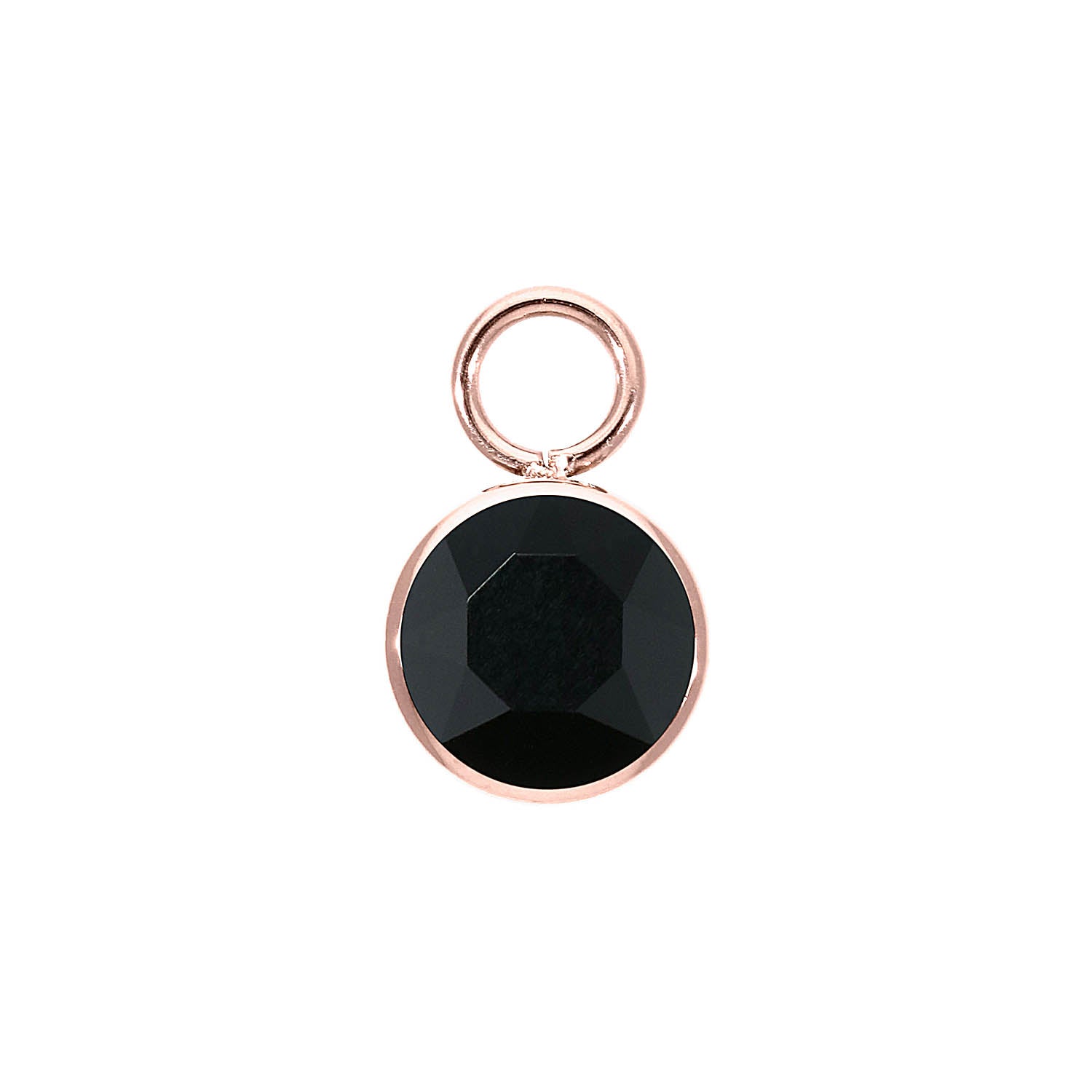 Bottone Charm 0.4" - Rose Gold jet
