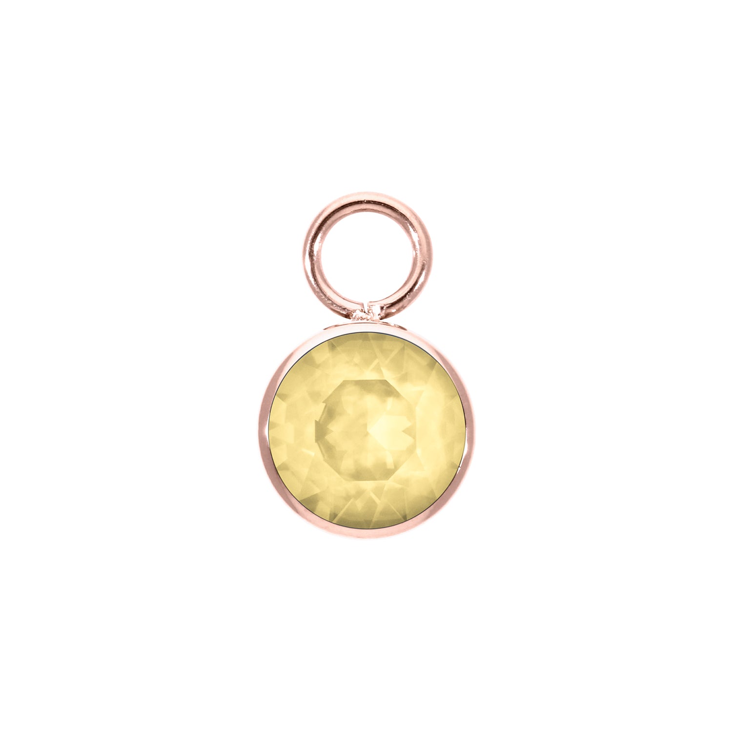 Bottone Charm 0.4" - Rose Gold Recreated Dark Jonquil