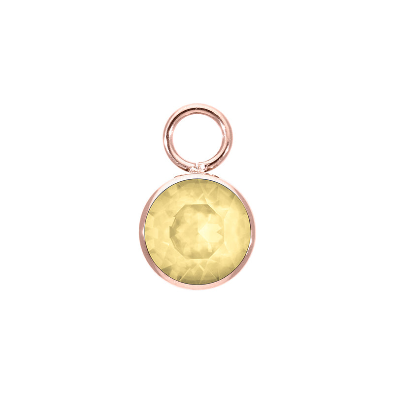 Bottone Charm 0.4" - Rose Gold Recreated Dark Jonquil
