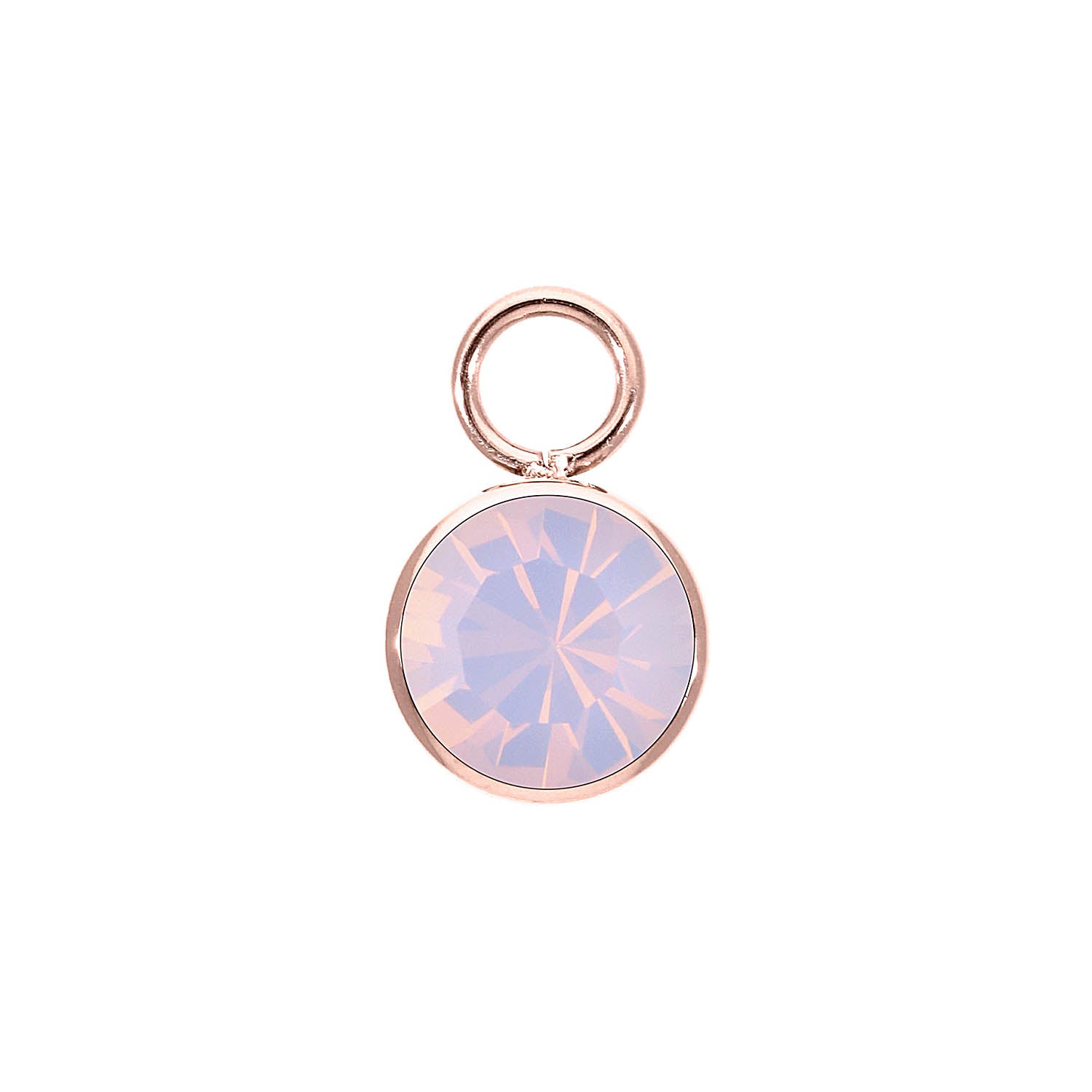 Bottone Charm 0.4" - Rose Gold rose opal