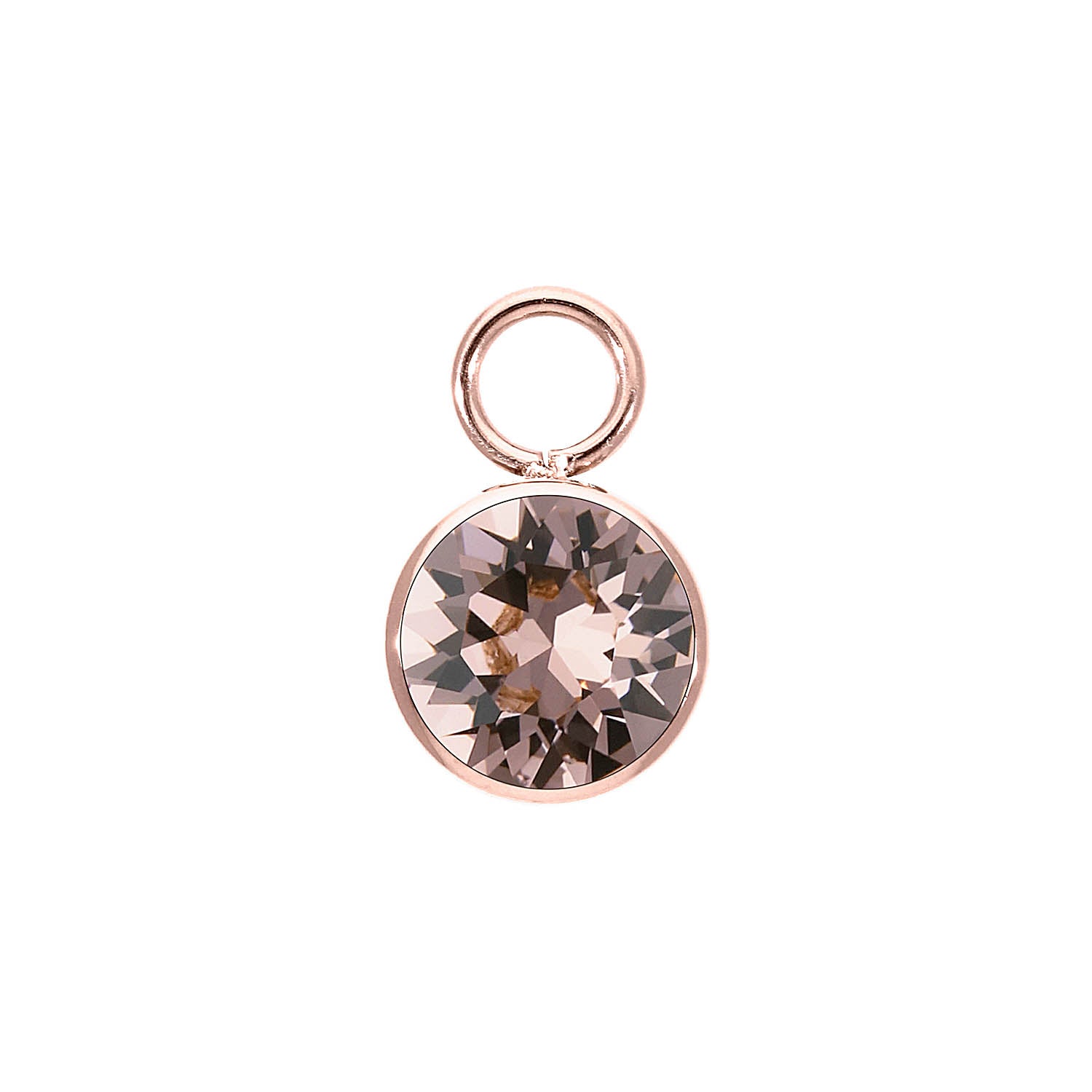 Bottone Charm 0.4" - Rose Gold vintage rose