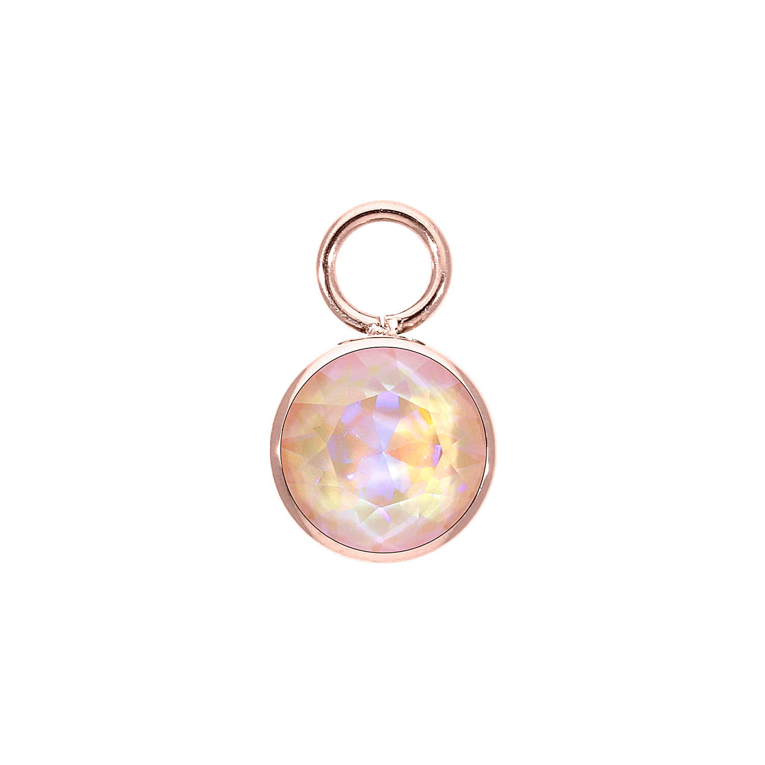 Bottone Charm 0.4" - Rose Gold dusty pink delite