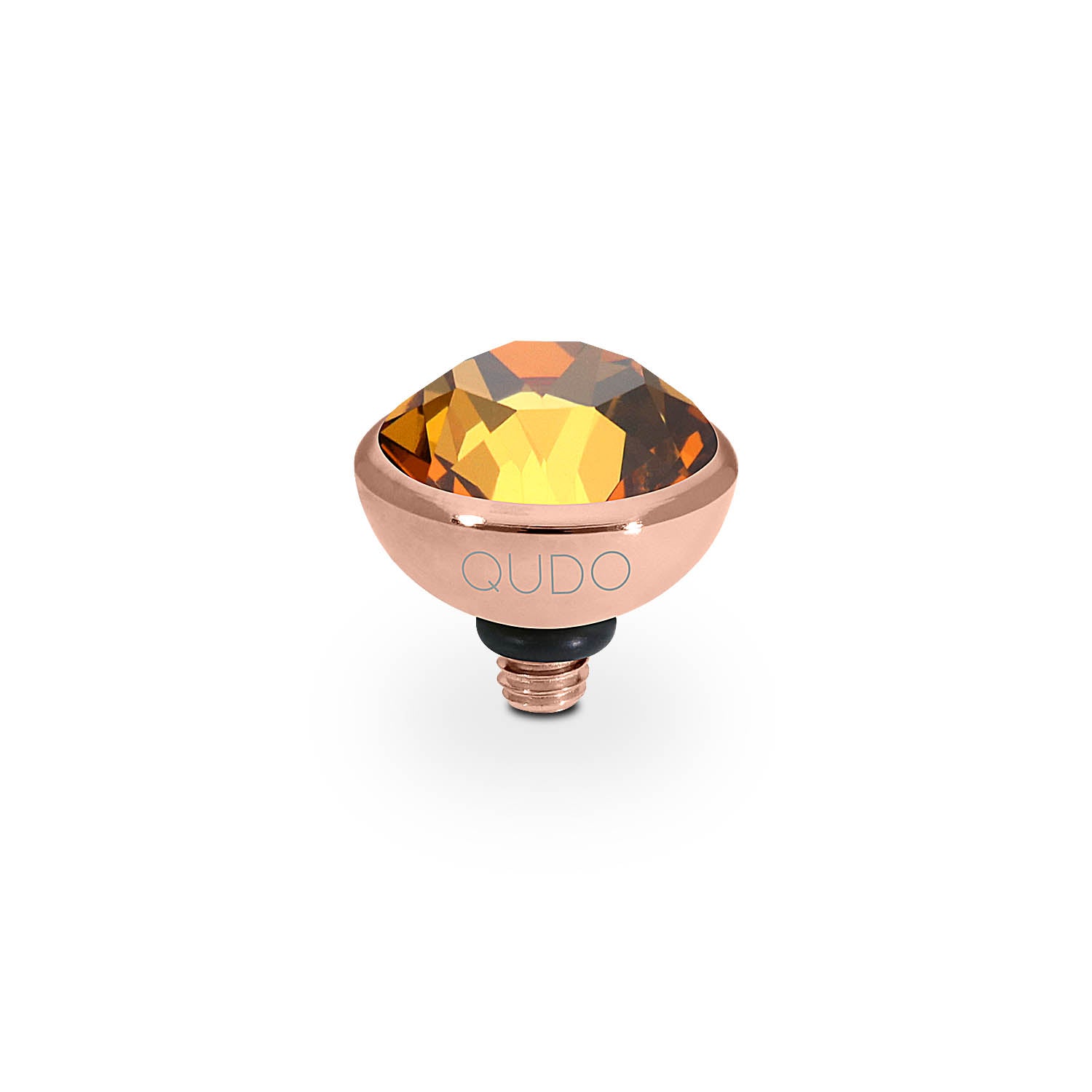Bottone Top 0.4" - Rose Gold light amber