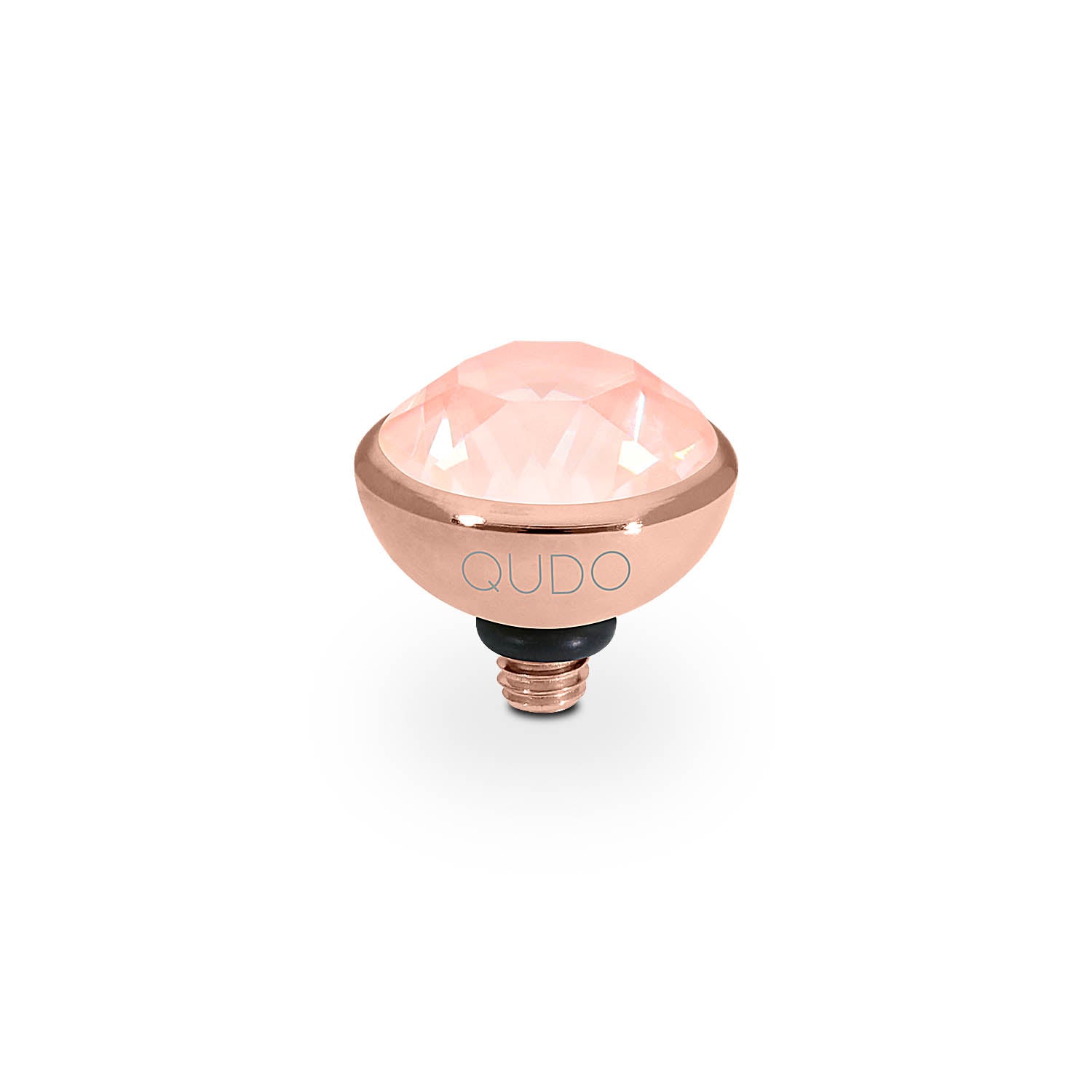 Bottone Top 0.4" - Rose Gold Crystal Flamingo Ignite