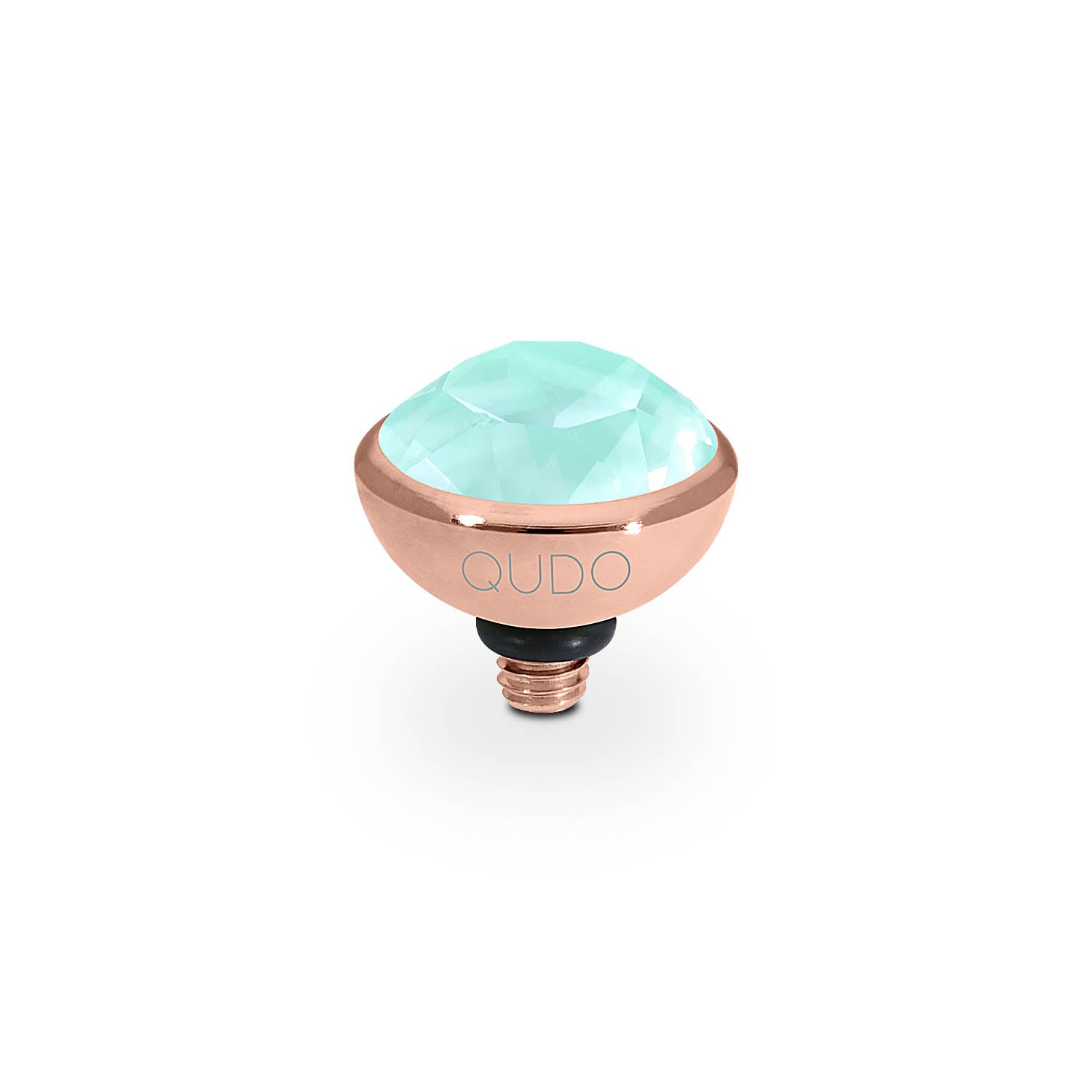 Bottone Top 0.4" - Rose Gold crystal soft mint ignite
