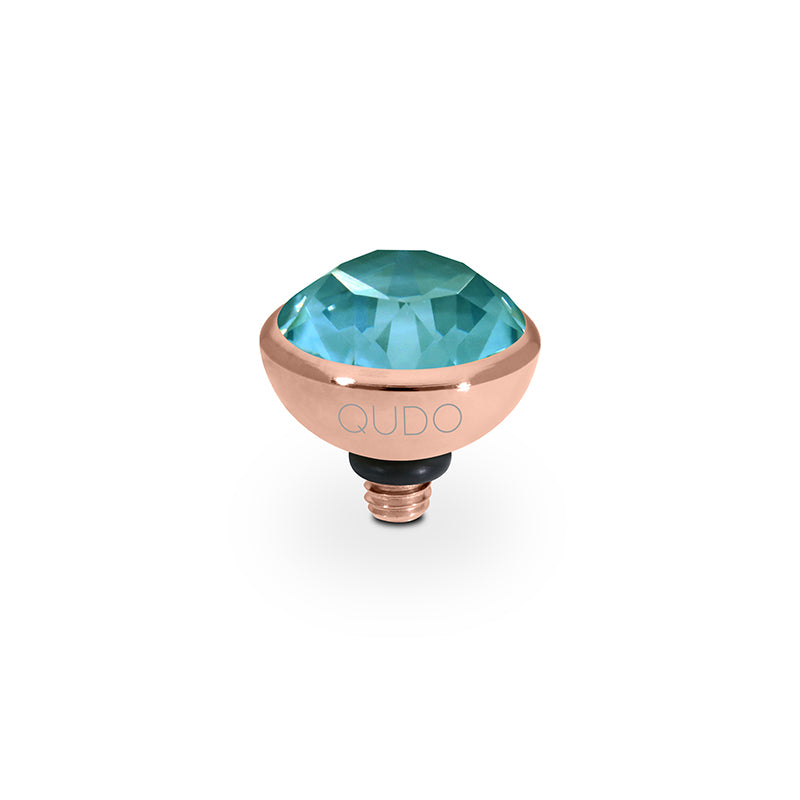 Bottone Top 0.4" - Rose Gold Crystal Pine Green Ignite