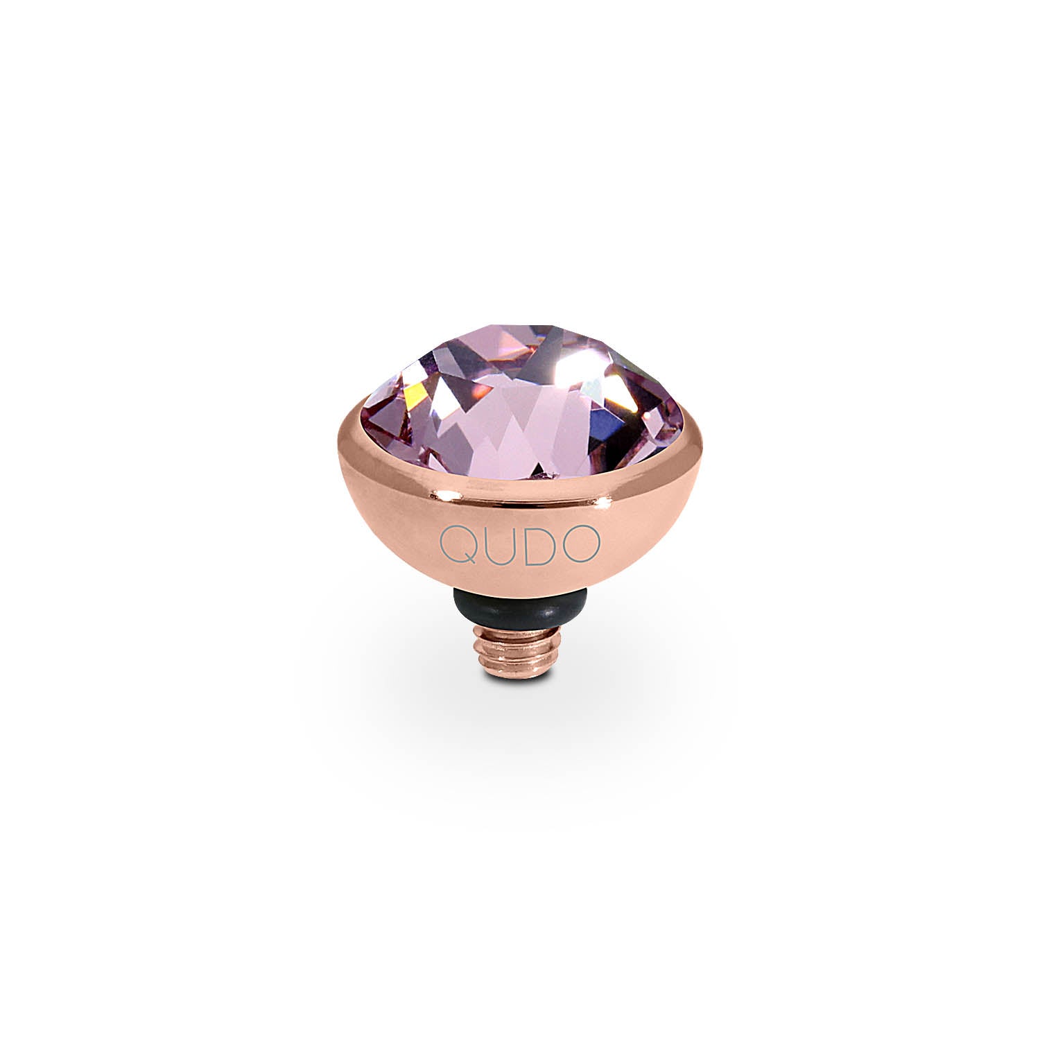 Bottone Top 0.4" - Rose Gold light amethyst