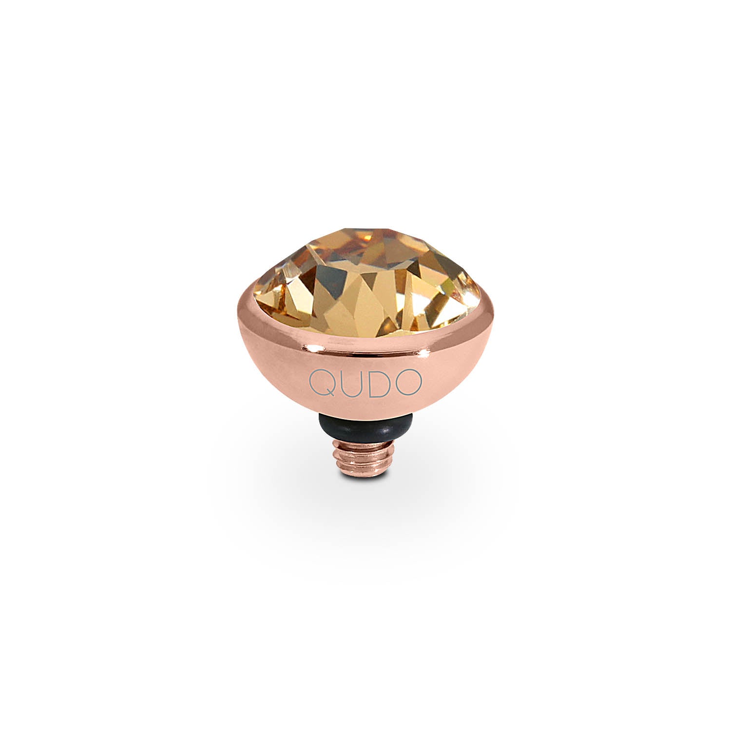 Bottone Top 0.4" - Rose Gold light colorado topaz
