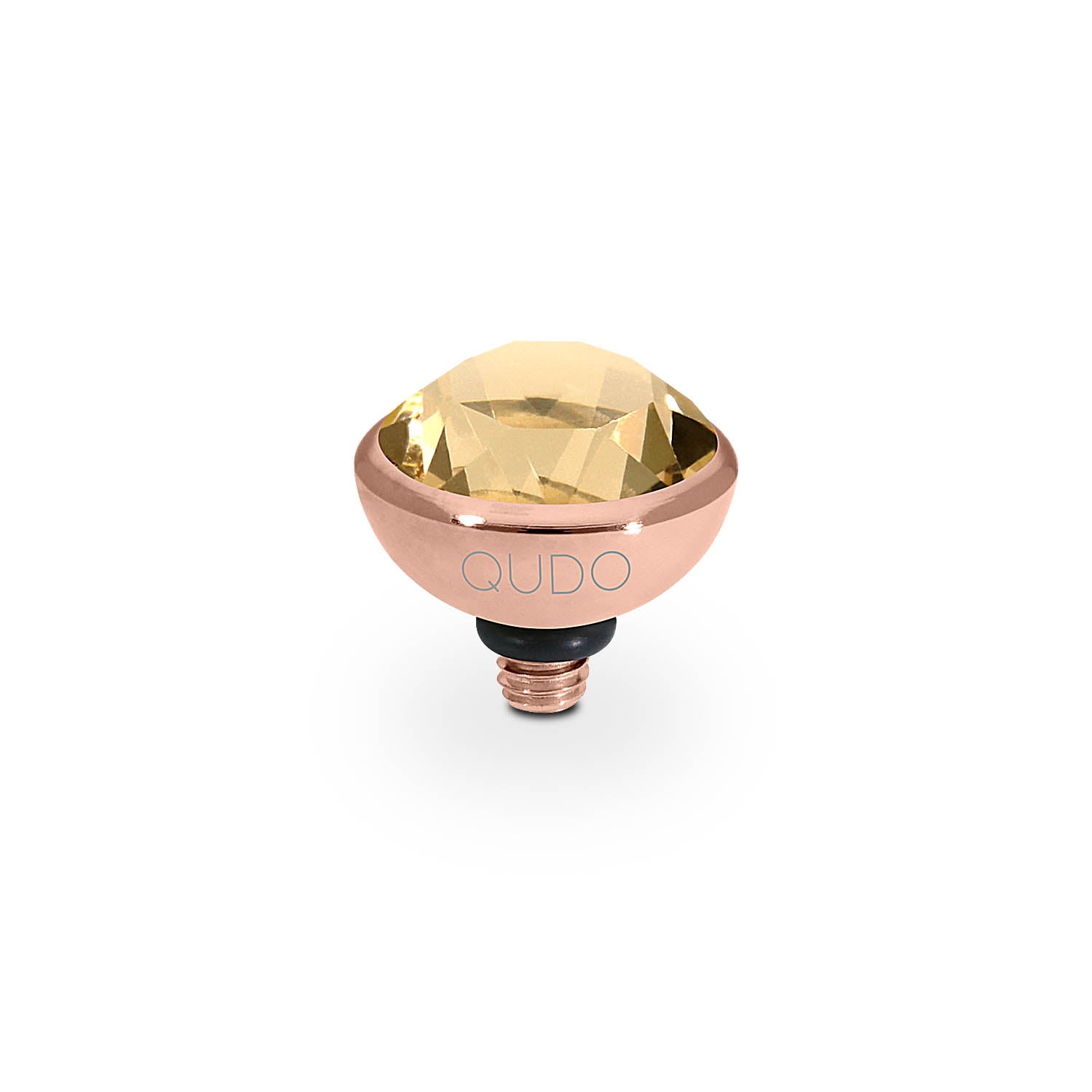Bottone Top 0.4" - Rose Gold light colorado topaz ignite