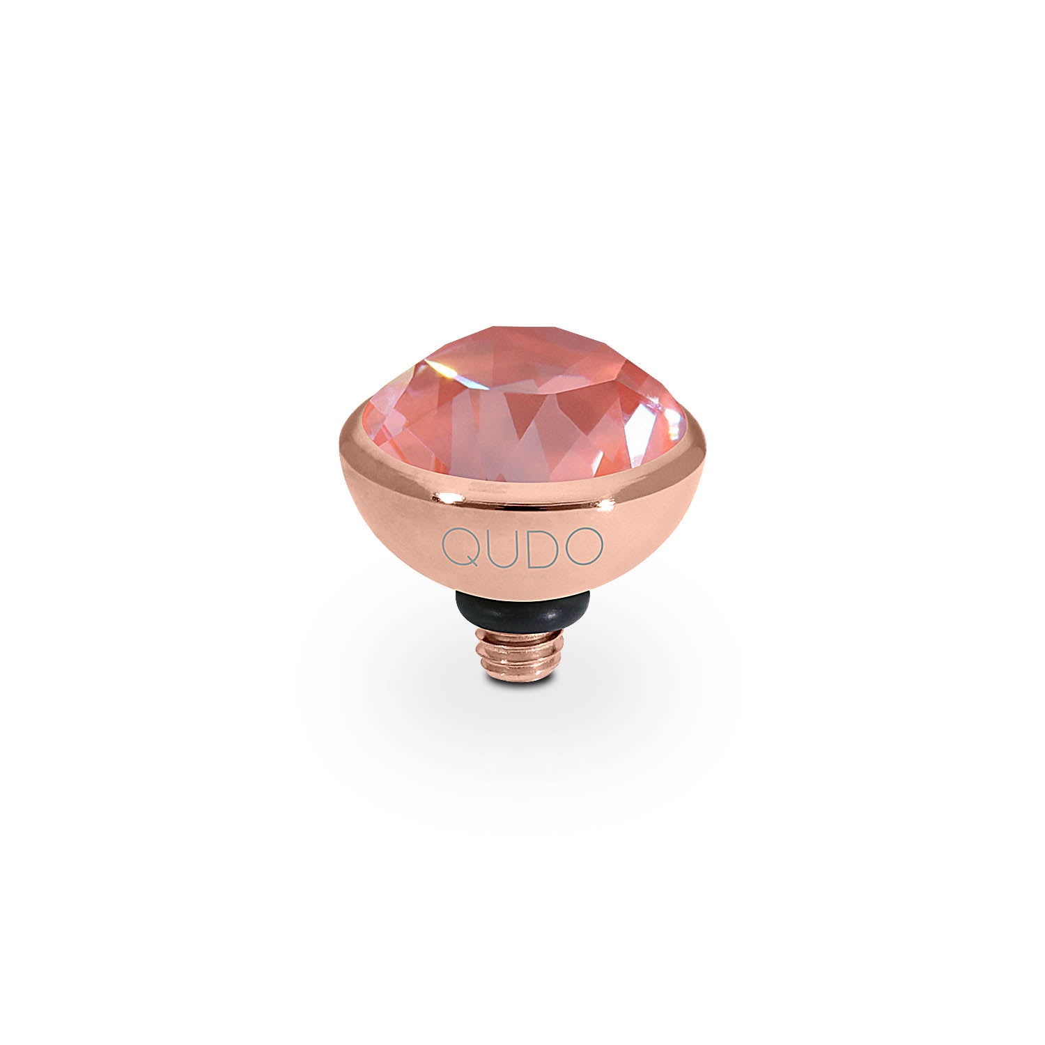Bottone Top 0.4" - Rose Gold crystal maroon ignite
