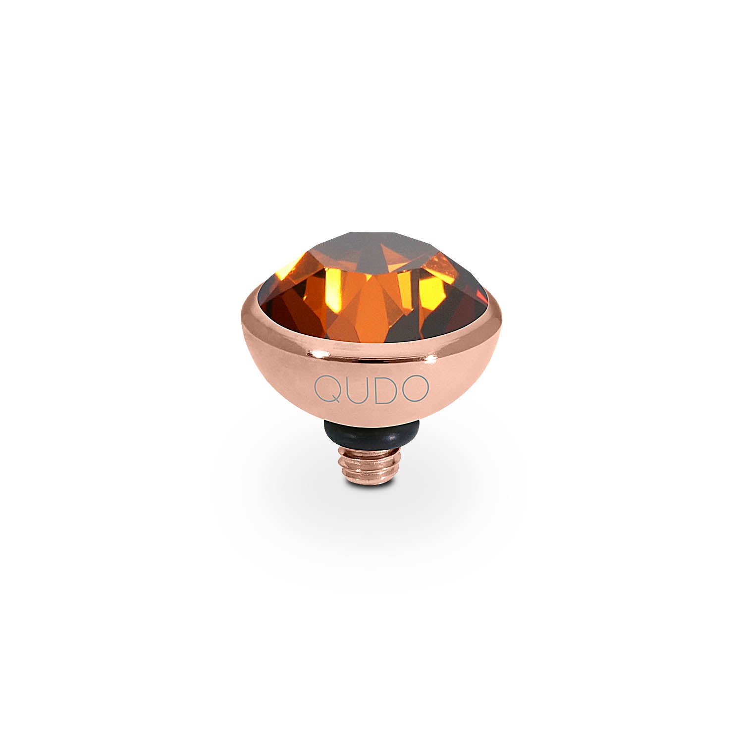 Bottone Top 0.4" - Rose Gold smoked amber