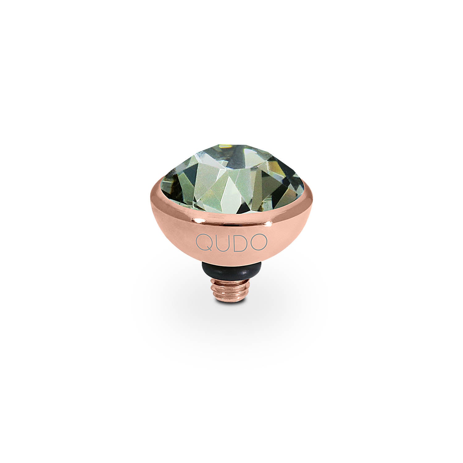 Bottone Top 0.4" - Rose Gold black diamond