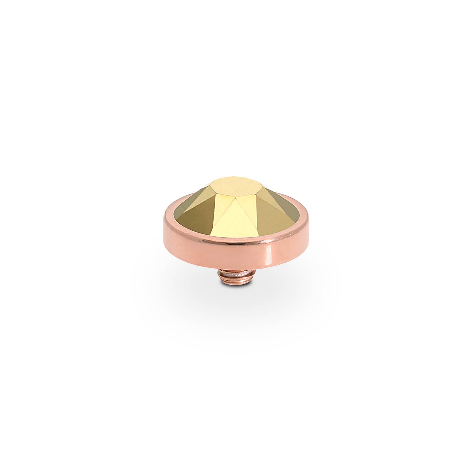 Bottone Top 0.4" - Rose Gold crystal aurora boreale