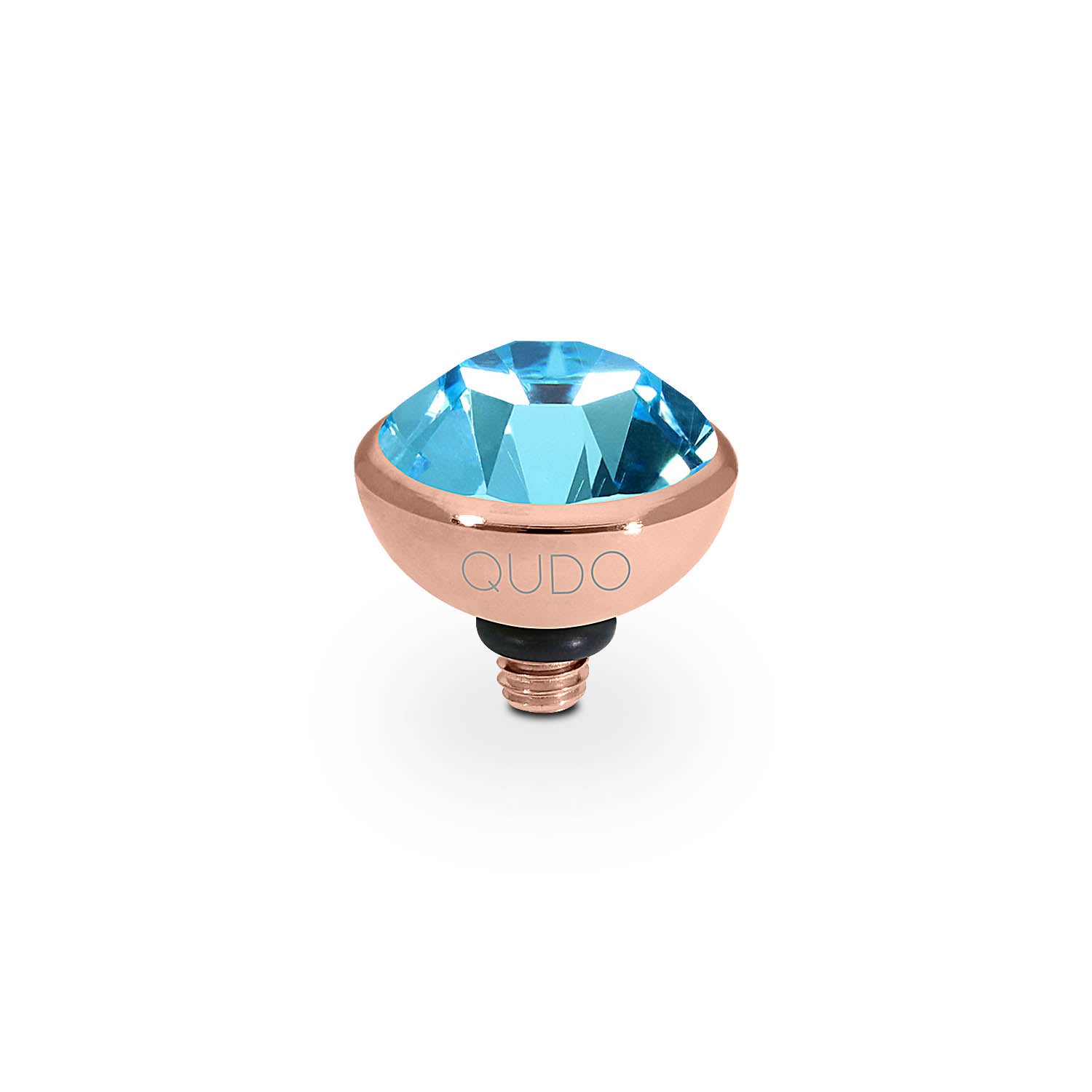 Bottone Top 0.4" - Rose Gold aquamarine