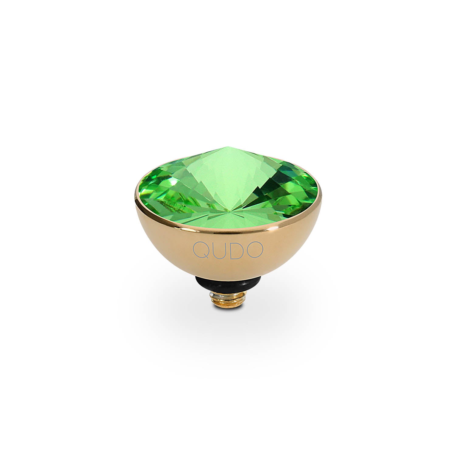 Bottone Top 0.45"  - Gold peridot