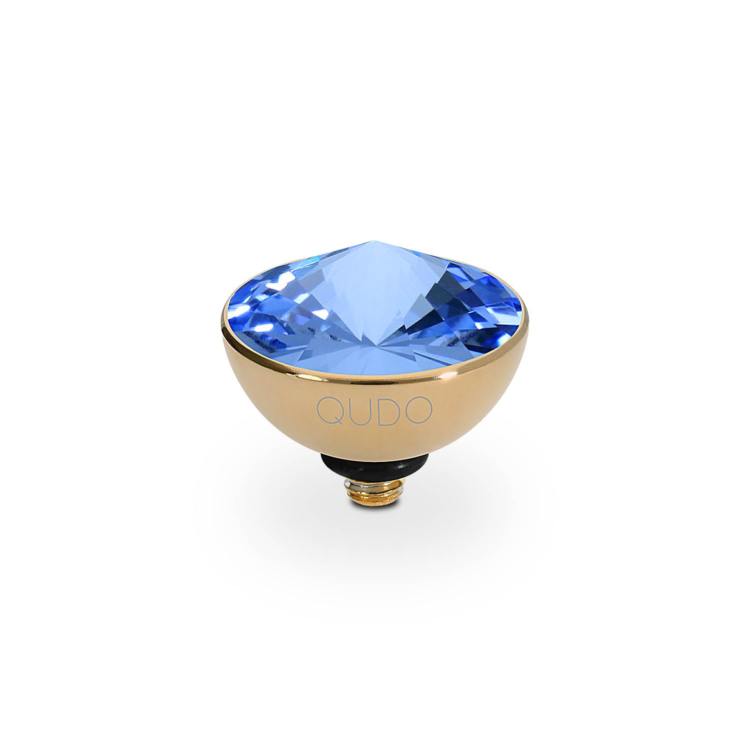 Bottone Top 0.45"  - Gold light sapphire