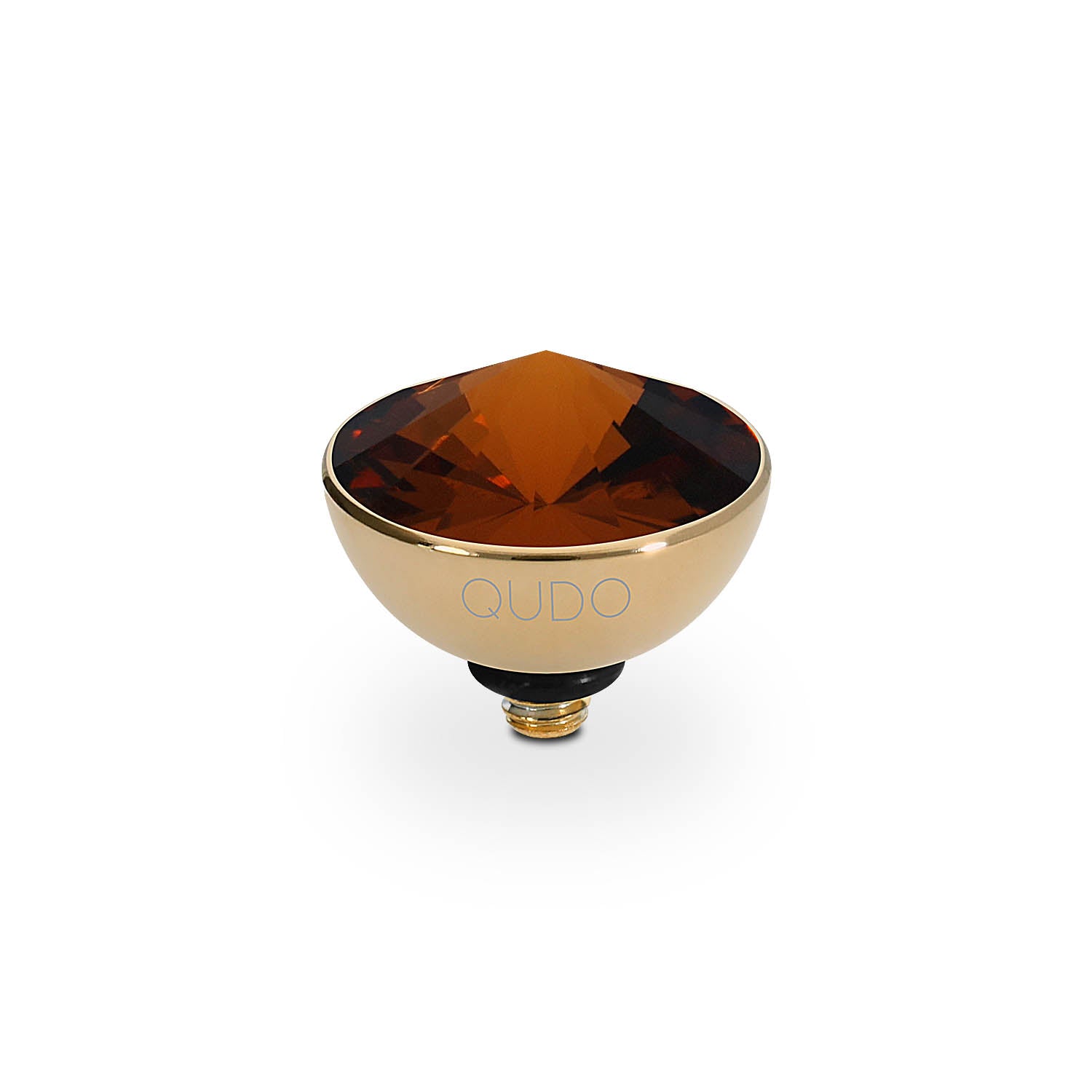Bottone Top 0.45"  - Gold smoked topaz