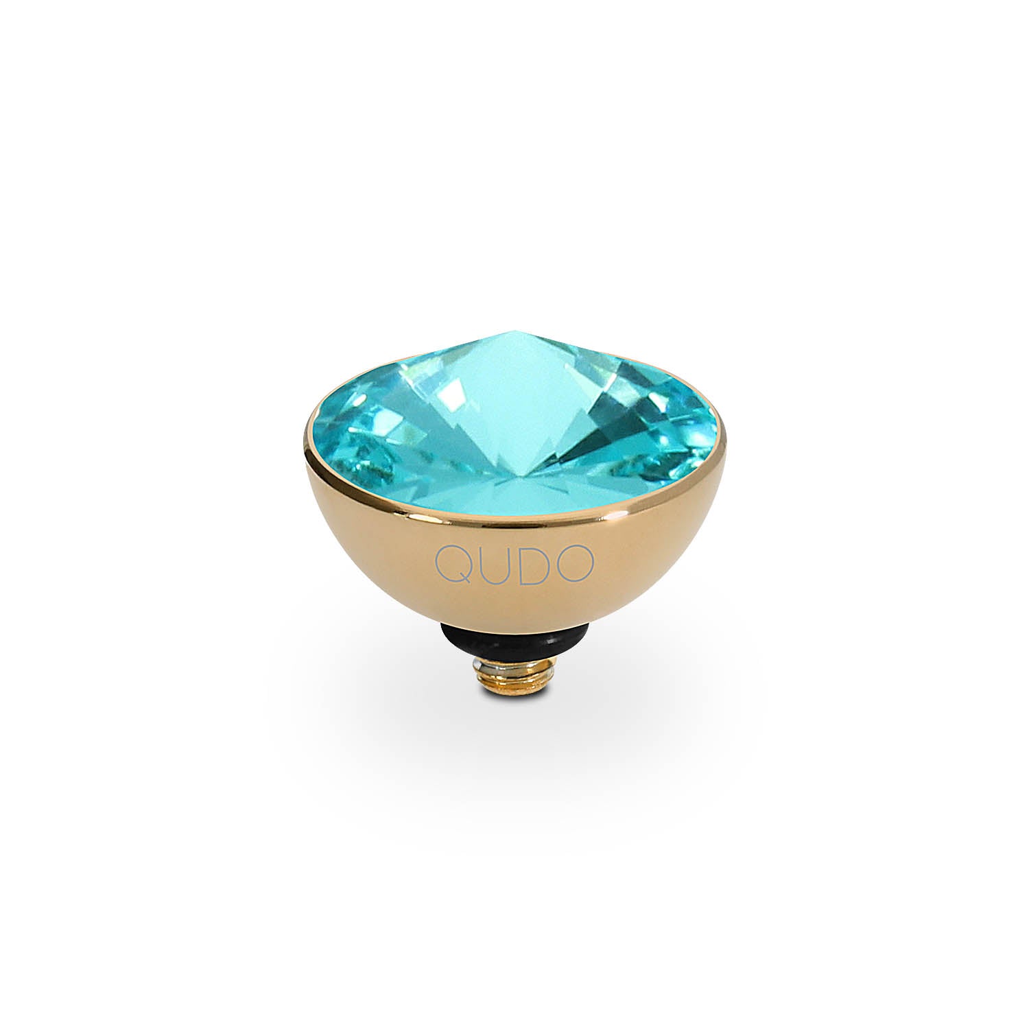 Bottone Top 0.45"  - Gold light turquoise