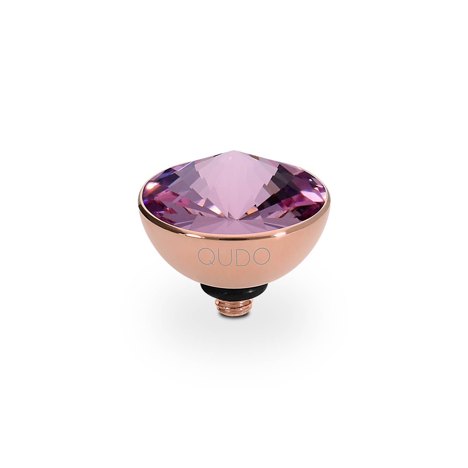 Bottone Top 0.45" - Rose Gold light amethyst