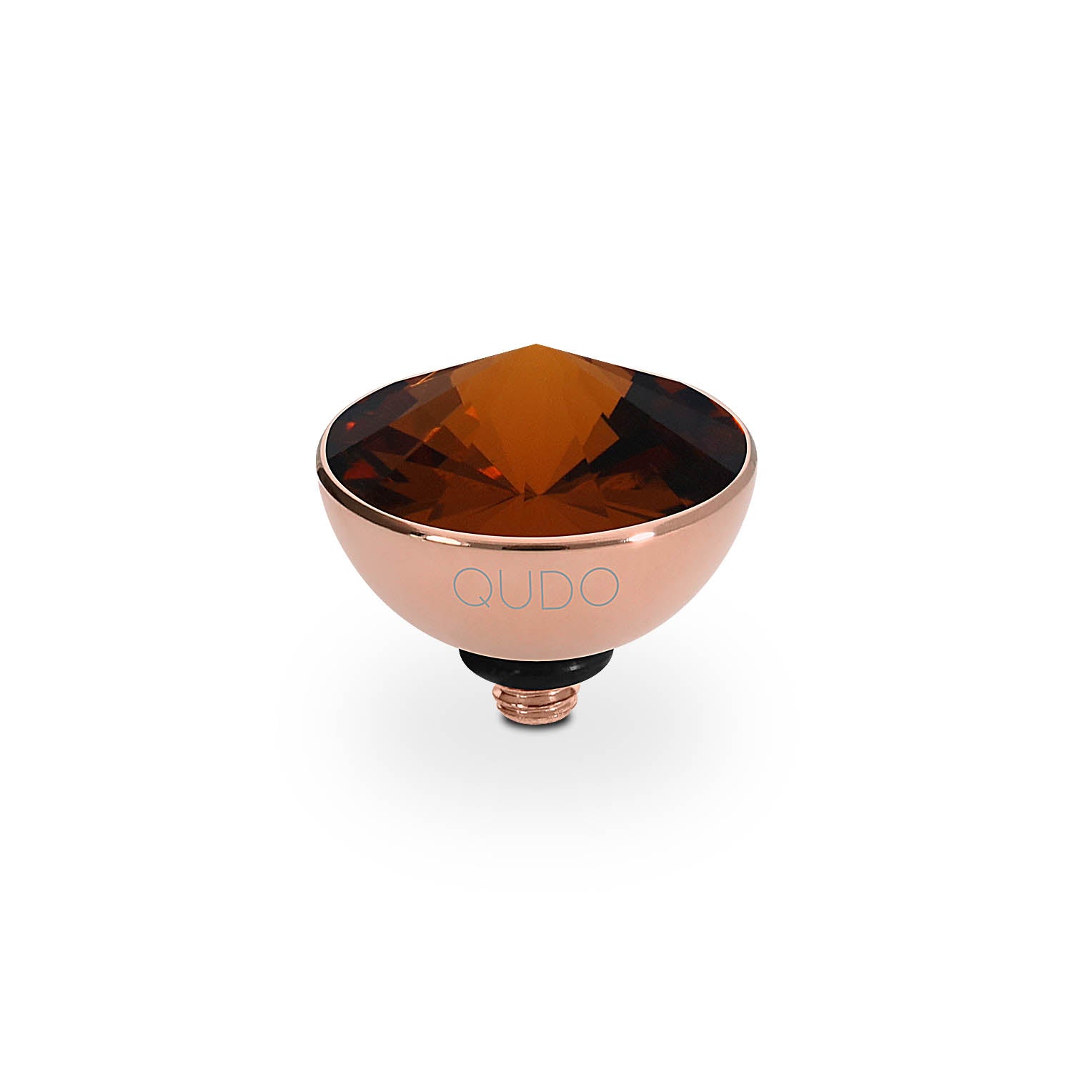 Bottone Top 0.45" - Rose Gold smoked topaz
