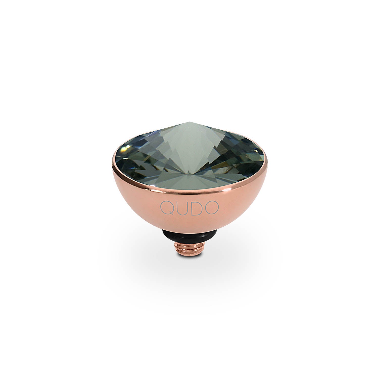 Bottone Top 0.45" - Rose Gold black diamond