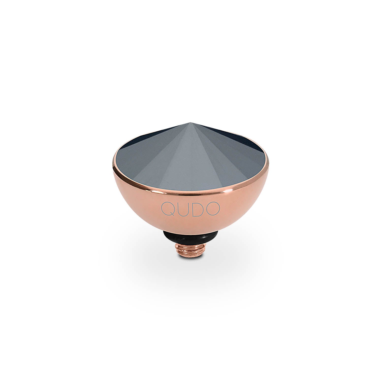 Bottone Top 0.45" - Rose Gold jet hematite