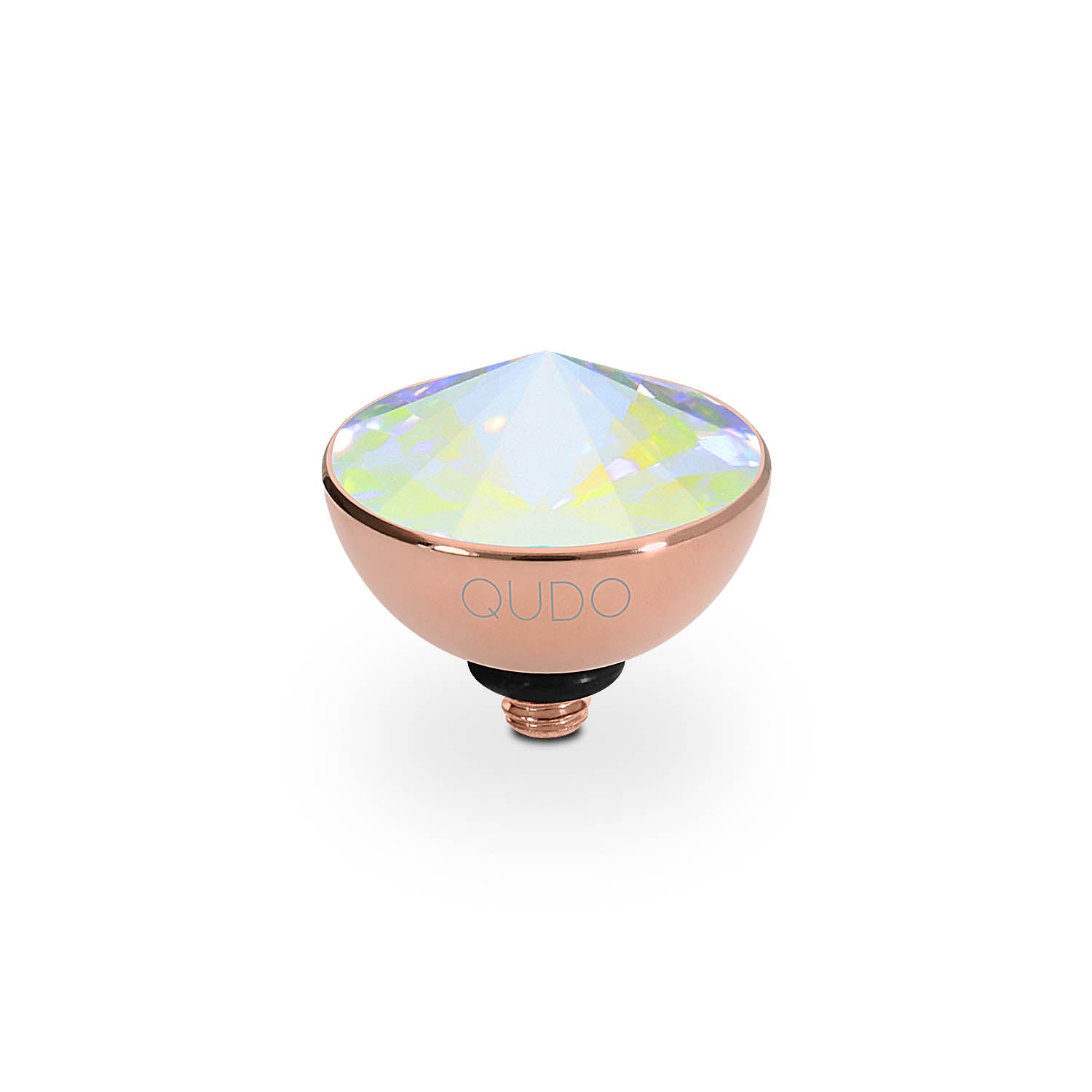 Bottone Top 0.45" - Rose Gold crystal aurora boreale