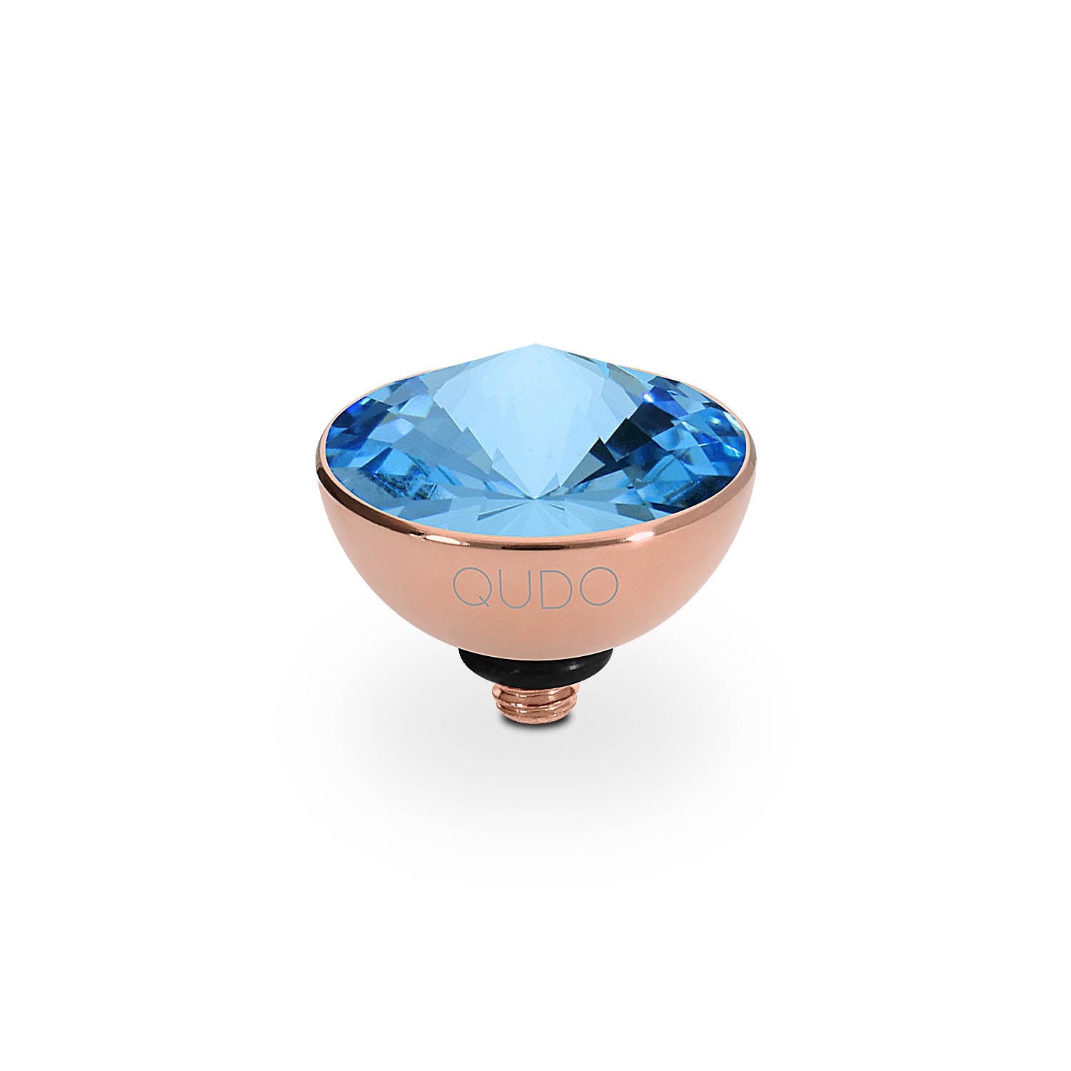 Bottone Top 0.45" - Rose Gold aquamarine