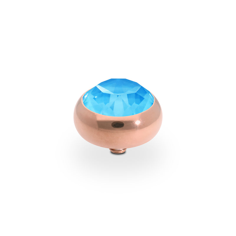 Sesto Top 0.4" - Rose Gold Crystal Electric Blue Ignite