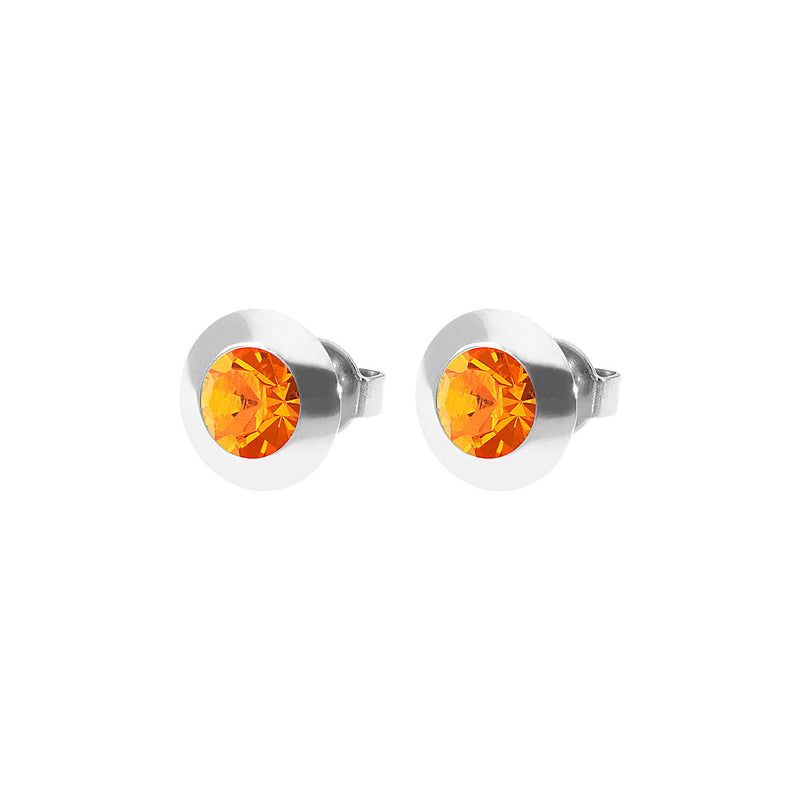 Tondo Stud Earring 0.35" - Silver sun