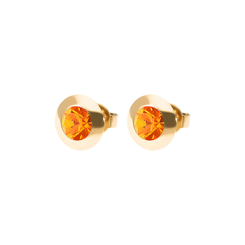 Tondo Stud Earring 0.35" - Gold sun
