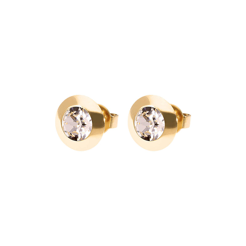 Tondo Stud Earring 0.35" - Gold silk