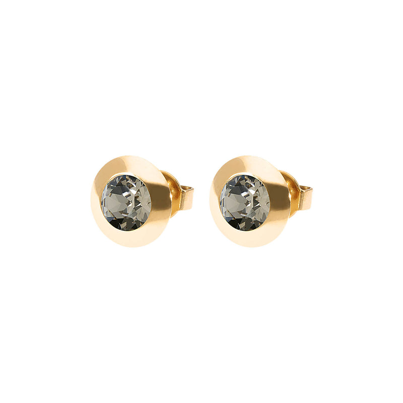 Tondo Stud Earring 0.35" - Gold Greige