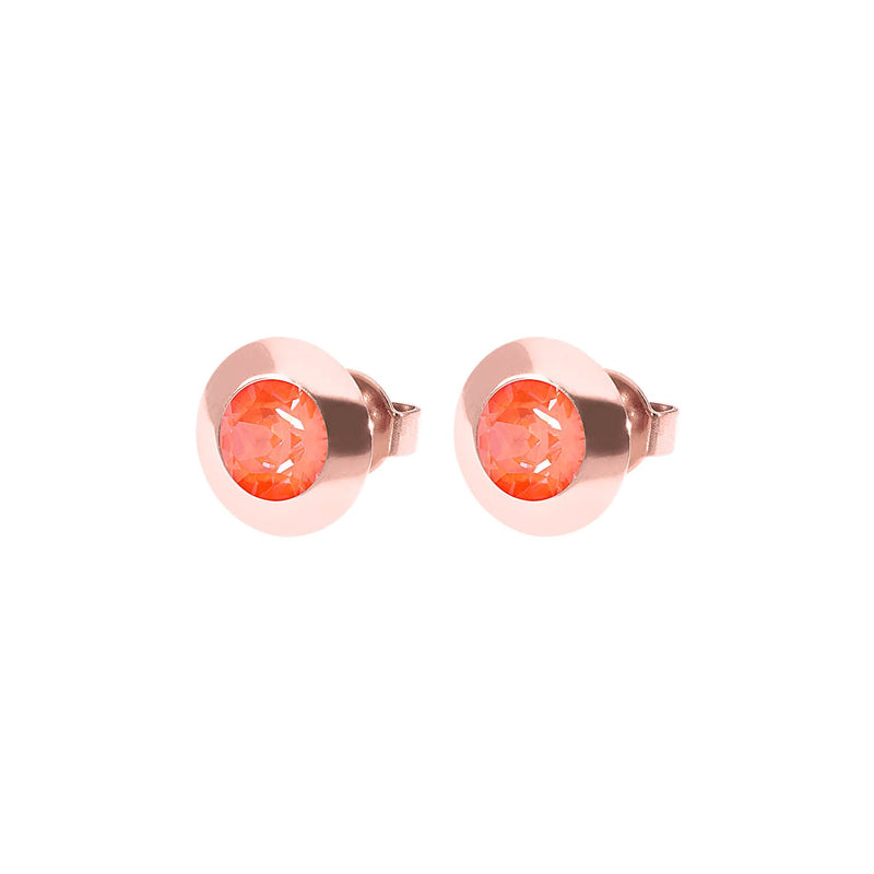 Tondo Stud Earring 0.35" - Rose Gold