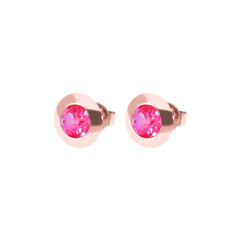 Tondo Stud Earring 0.35" - Rose Gold