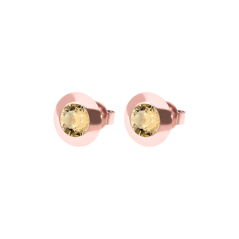 Tondo Stud Earring 0.35" - Rose Gold