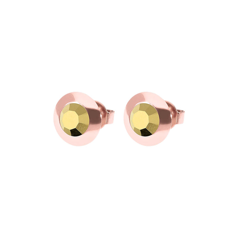 Tondo Stud Earring 0.35" - Rose Gold