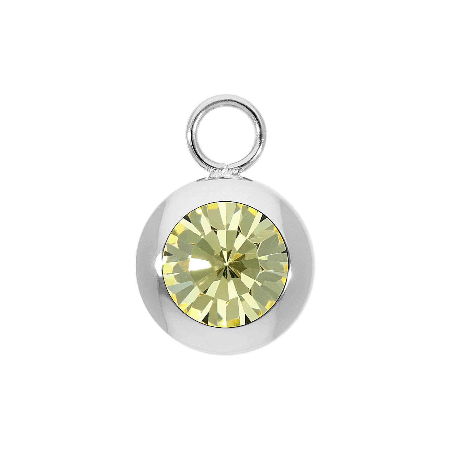 Tondo Charm 0.51" - Silver Jonquil