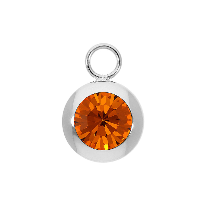 Tondo Charm 0.51" - Silver sun